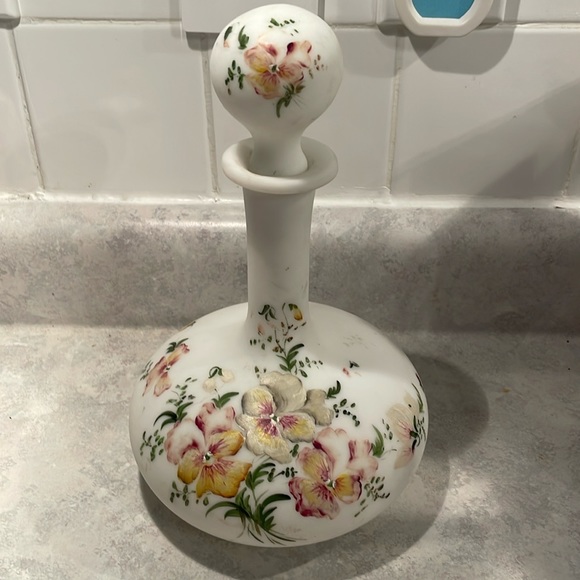 Other - Vintage barber milk glass decanter